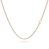 Bold Alphabet Letter Initial Charm Necklace in Rose Gold Tone